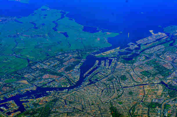 Luchtfoto van Amsterdam